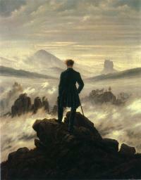 Caspar David Friedrich - Poutník nad mořem mlhy (Der Wanderer über dem Nebelmeer)