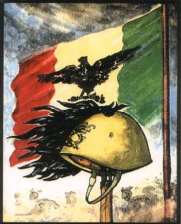 Italská sociální republika neztroskotala na strukturálních nedostatcích, nýbrž zanikla, bojující, v agonii Evropy roku 1945.