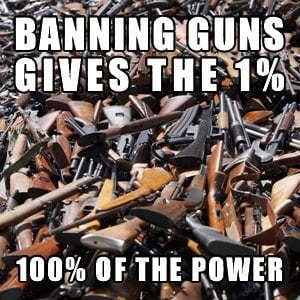 Zákaz zbraní předá jednomu procentu 100% moci