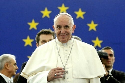 Papež František v Evropském parlamentu