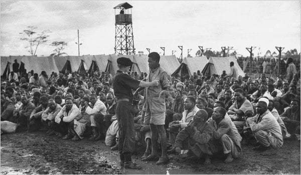Britský koncentrační tábor během protikoloniálního povstání Mau Mau v Keni