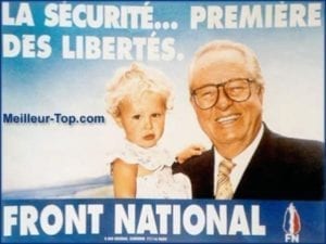 Marion s dědečkem na předvolebním plakátu z roku 1990