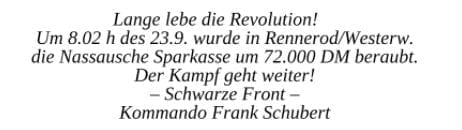 Schwarze Front - Kommando Frank Schubert