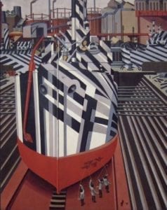 Edward Wadsworth, Dazzle-ships in Drydock at Liverpool, 1919