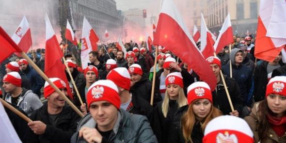 Polská nacionalistická mládež v ulicích