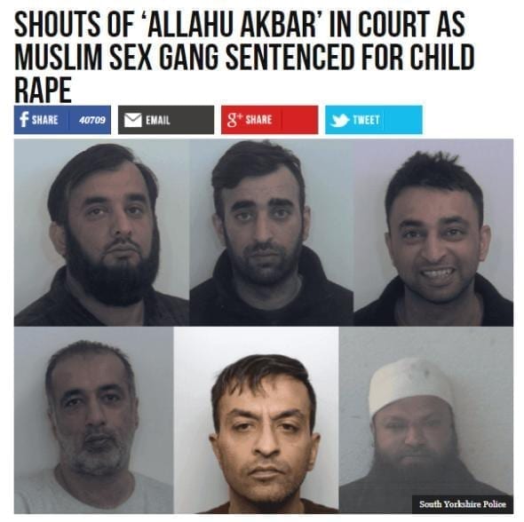 Rotherham muslim rape gang