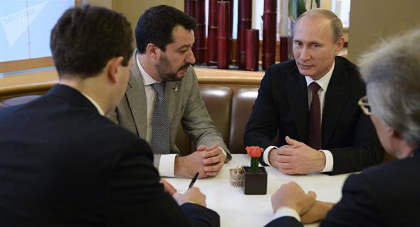 Matteo Salvini a Vladimír Putin
