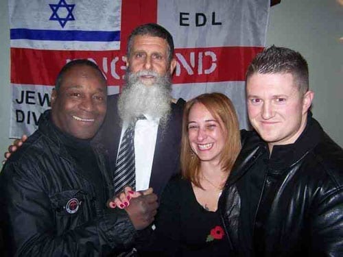 Tommy Robinson, Roberta Moore, rabbi Nachum Shifren