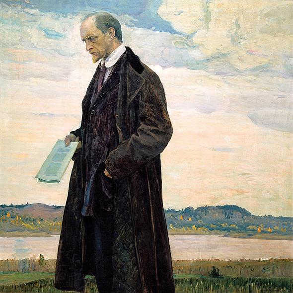 Michail Vasiljevič Něstěrov - Filosof (portrét Ivana Iljina), 1921