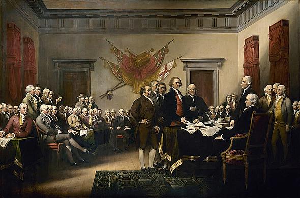 Američtí otcové zakladatelé (John Trumbull - Deklarace nezávislosti, 1818)