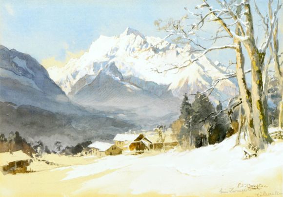 Zimní pohled na Hochkalter u Berchtesgadenu