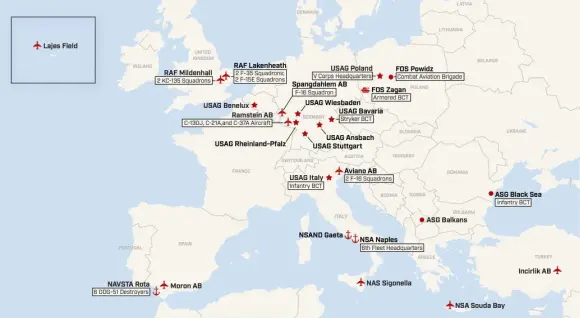 Americká vojenská přítomnost v Evropě 2024