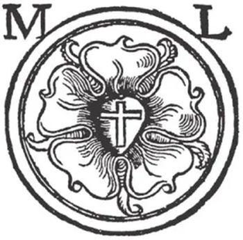 Lutherova pečeť s rosenkruciánskými symboly